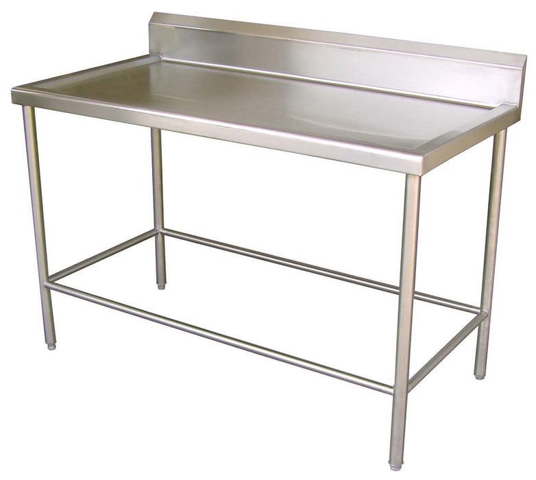 MESA A PARED SIN ENTREPANO ACERO INOX 430 MEDIDAS FRENTE 240 FONDO 100 ALTO 90 cm