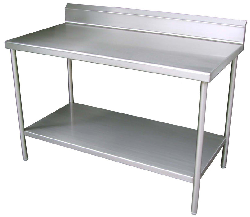 MESA A PARED CON ENTREPANO CERO INOX 304 MEDIDAS FRENTE 290 FONDO 100 ALTO 90 cm