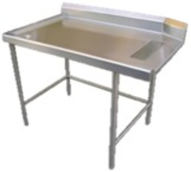 MESA DE RECIBO DE LOZA LIMPIA ACERO INOX 304 MEDIDAS FRENTE 120 FONDO 76 ALTO 90 cm