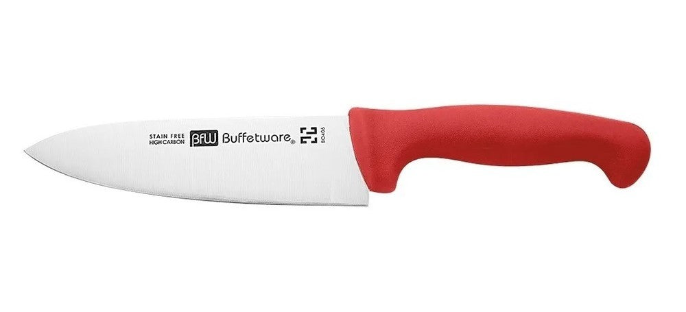 CUCHILLO CHEF 8 MANGO ROJO