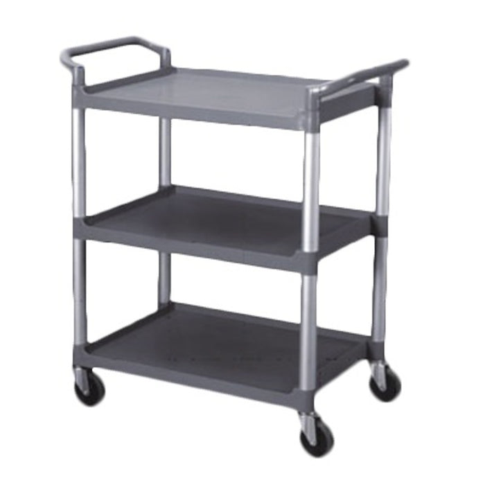 CARRITO DE SERVICIO 3 NIVELES 33 1/2 x 16 1/8 x 37 DE PLASTICO GRIS