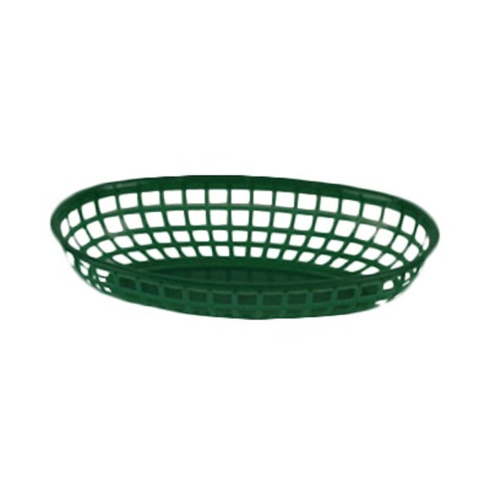 CANASTA OVALADA PARA COMIDA RAPIDA 9 3/8 POLIPROPILENO VERDE