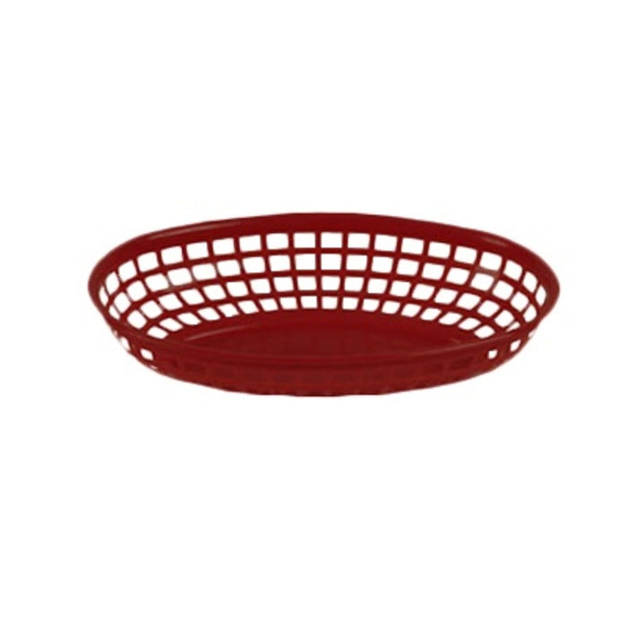 CANASTA OVALADA PARA COMIDA RAPIDA 9 3/8 POLIPROPILENO ROJO