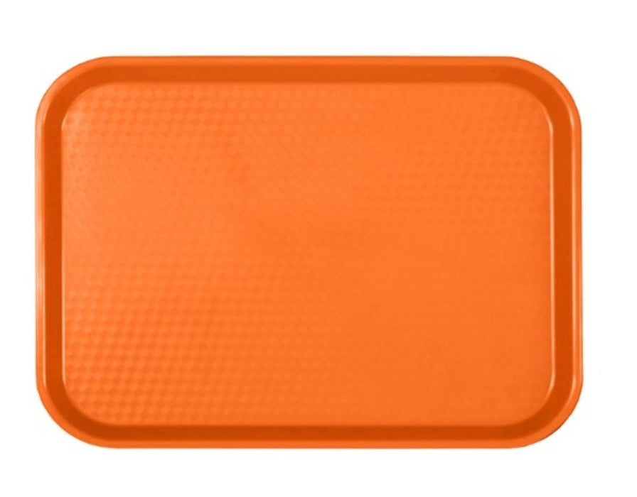 CHAROLA RECTANGULAR 14 X 17 3/4 DE POLIPROPILENO NARANJA