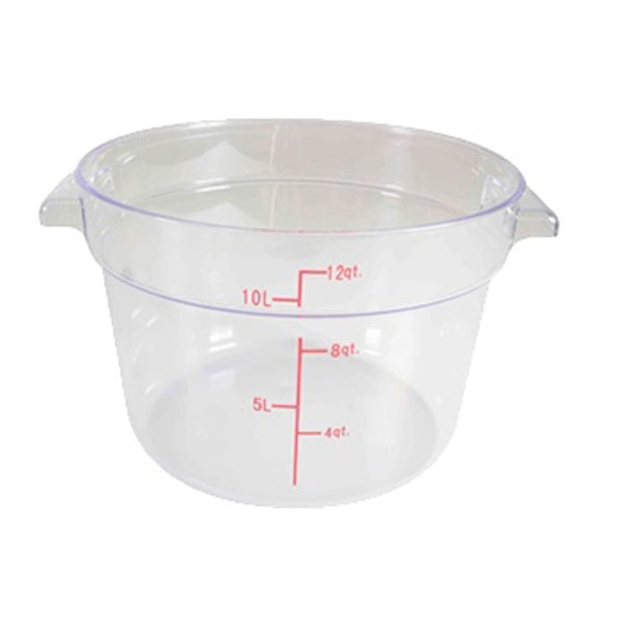 CONTENEDOR REDONDO 12 qt DE POLICARBONATO TRASPARENTE