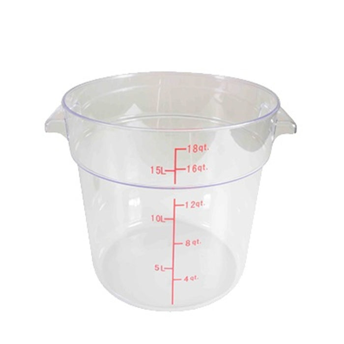 CONTENEDOR REDONDO 18 qt DE POLICARBONATO TRASPARENTE