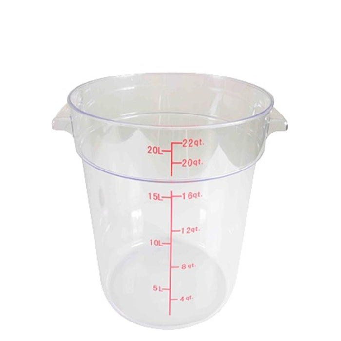 CONTENEDOR REDONDO 22 qt DE POLICARBONATO TRASPARENTE