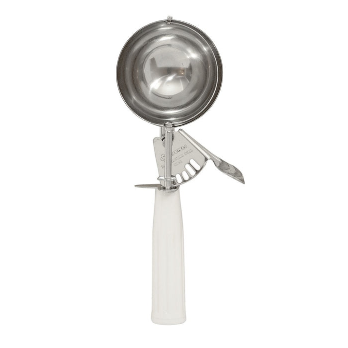 PORCIONADORA PARA HELADO NUMERO 6 4.82 OZ / 143 MIL ACERO INOX MANGO PLASTICO BLANCO