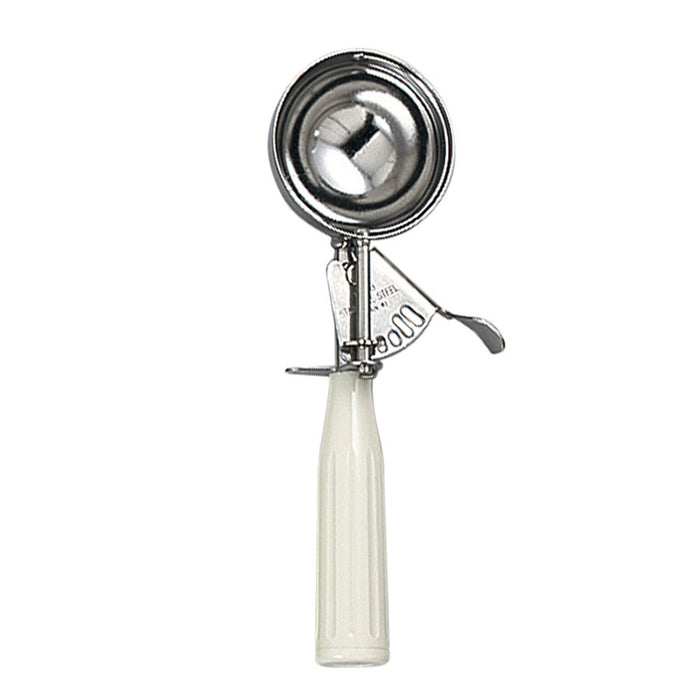 PORCIONADORA PARA HELADO NUMERO 10 3.65 OZ / 108 MIL ACERO INOX MANGO PLASTICO MARFIL