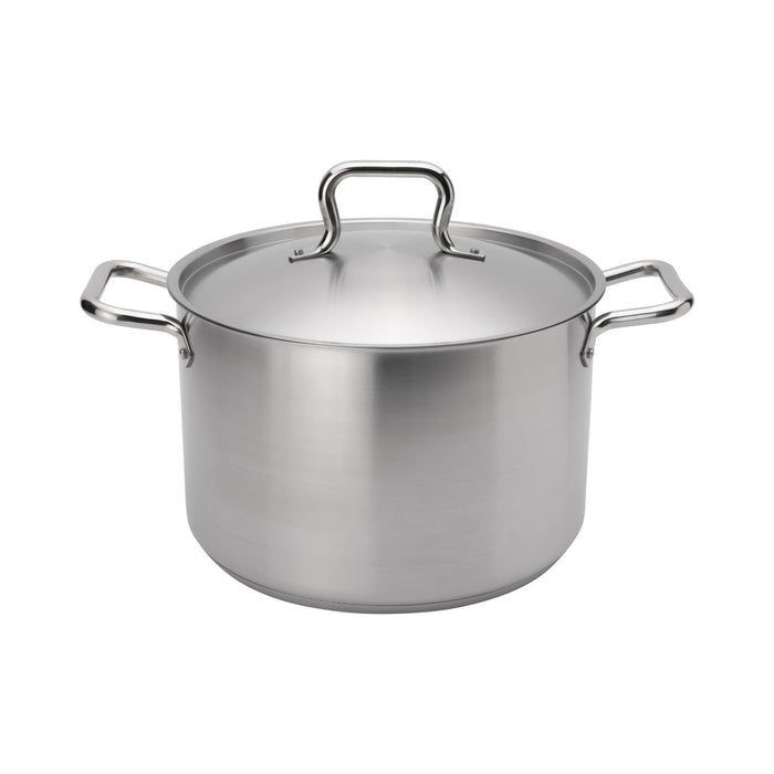 OLLA RECTA CON TAPA 60 QT / 56.5 LTS DE ACERO INOX