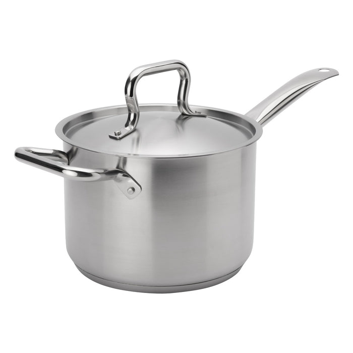 OLLA PARA SALSA CON TAPA 5.3 QT / 5 LTS DE ACERO INOX