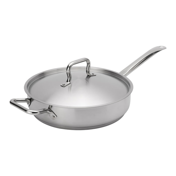 SARTEN PARA SALTEAR CON TAPA 7 QT / 6.75 LTS DE ACERO INOX