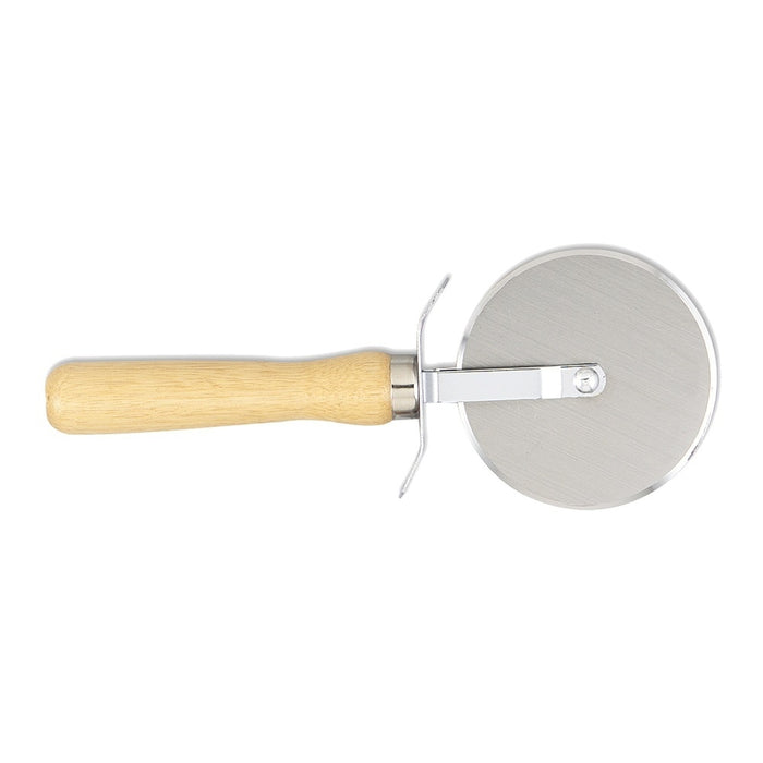 CORTADOR DE PIZZA 4 X 9 / 10.2 X 22.9 CM CUCHILLA ACERO INOX MANGO DE MADRA