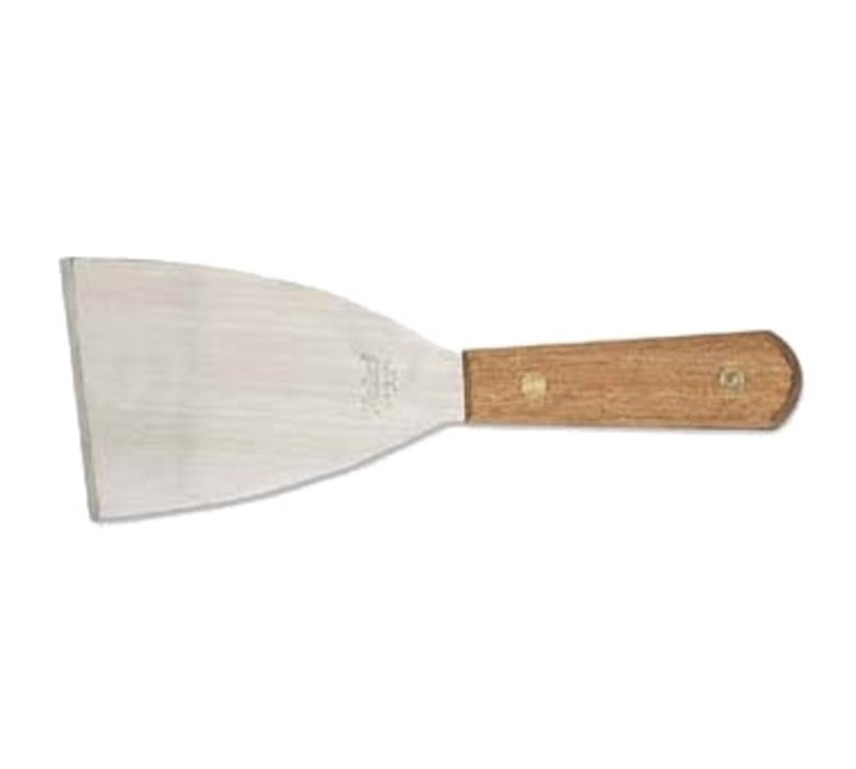 RASPADOR DE PARRILLA 8 X 3 / 20.6 X 8 CM HOJA DE ACERO INOX MANGO DE MADERA