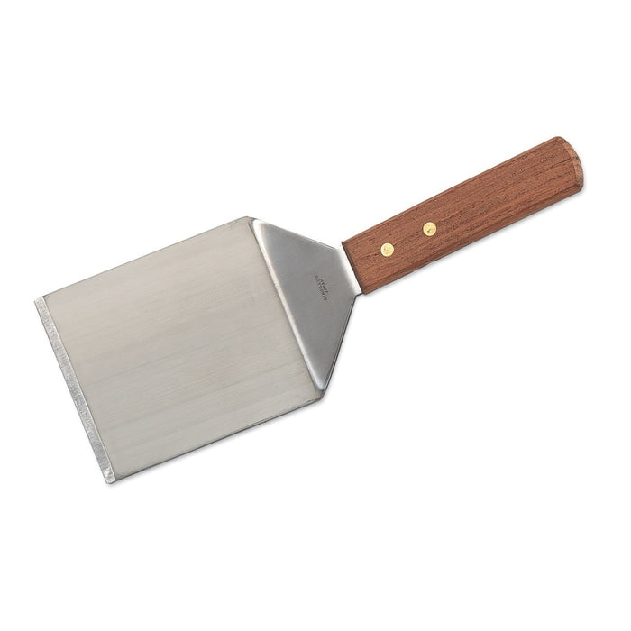 PALA SOLIDA 5 X 6 DE ACERO INOX CON MANGO DE MADERA