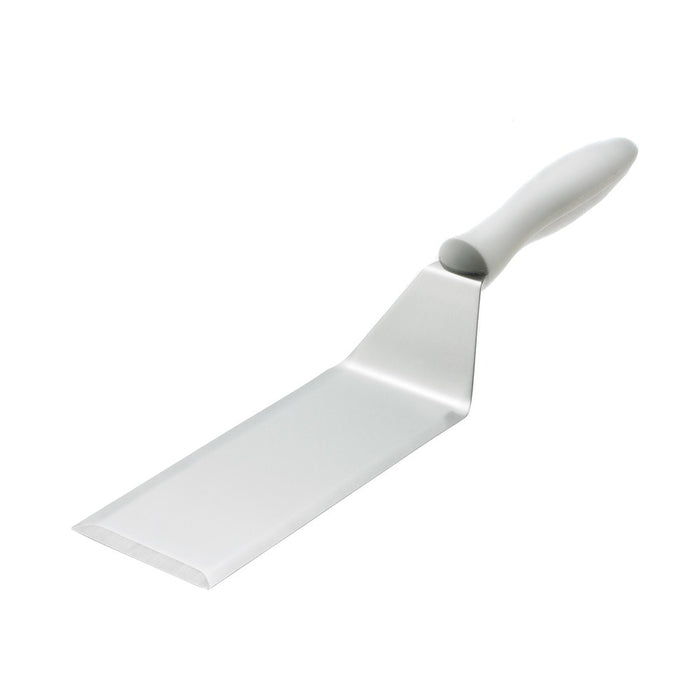 PALA SOLIDA 3 X 6 / 7.6 X 15.2 CM HOJA DE ACERO INOX MANGO NYLON BLANCO
