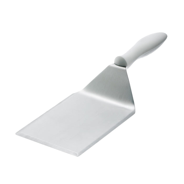 PALA SOLIDA 5 X 6 / 12.7 X 15.2 CM HOJA DE ACERO INOX MANGO NYLON BLANCO
