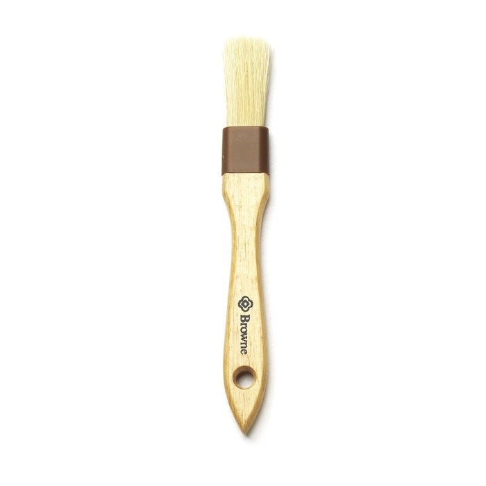BROCHA PASTELERIA PLANA 1 / 2.5 CM BANDA PLASTICO CERDA NATURAL