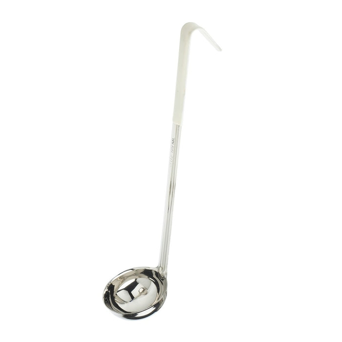 CUCHARON DE SERVIR 3 OZ / 89 ML DE ACERO INOX MANGO MARFIL