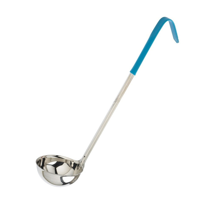 CUCHARON DE SERVIR 6 OZ / 177 ML DE ACERO INOX MANGO VERDE AZULADO