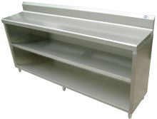 GABINETE CON ENTREPANO Y PISO ACERO INOX 304 MEDIDAS FRENTE 170 FONDO 40 ALTO 90 cm