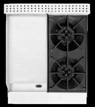 PLANCHA DE MESA Y 2 QUEMADORES FRENTE 60 CM MAY-EM2-1P-1Q