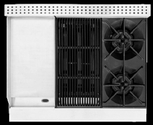 PLANCHA DE MESA ASADOR Y 2 QUEMADORES FRETE 90 CM MAY-EM3-1P-1A-1Q