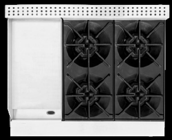 PLANCHA DE MESA Y 4 QUEMADORES FRENTE 90 CM MAY-EM3-1P-2Q
