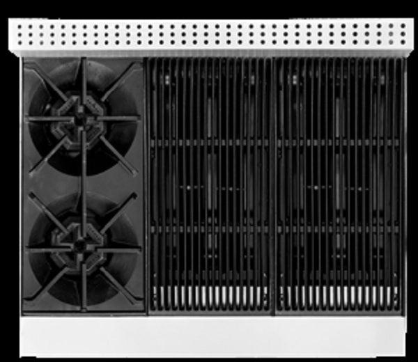 ESTUFA DE MESA 2 QUEMADORES Y PLANCHA FRENTE 90 CM MAY-EM3-1Q-2A