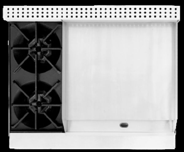 ESTUFA DE MESA 2 QUEMADORES Y PLANCHA FRENTE 90 CM MAY-EM3-1Q-2P