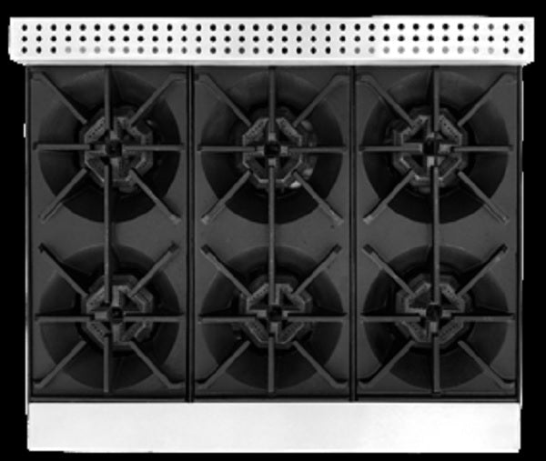ESTUFA DE MESA 6 QUEMADORES FRENTE 90 CM MAY-EM3-3Q