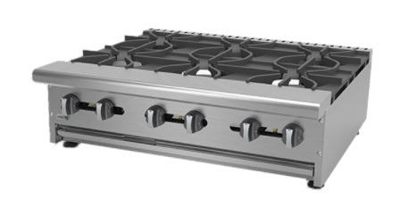 ESTUFA DE MESA, CON 6 QUEMADORES A GAS, RESTAURANT LINE MOD AEHP-6-36