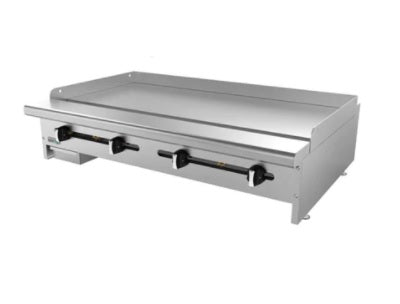 PLANCHA DE MESA, DE 48 PULGADAS, CON PLACA DE 3/4 PULGADAS, A GAS, RESTAURANT LINE MOD AEMG-48-H