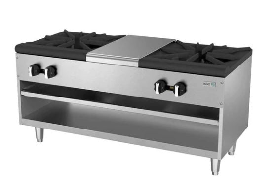 FOGON DE 2 SECCION, A GAS, RESTAURANT LINE MOD AESP-48-4