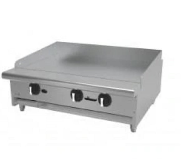 PLANCHA DE MESA, DE 36 PULGADAS, TERMOSTATICA, CON PLACA DE 3/4 PULGADAS, A GAS, RESTAURANT LINE OD AETG-36-H