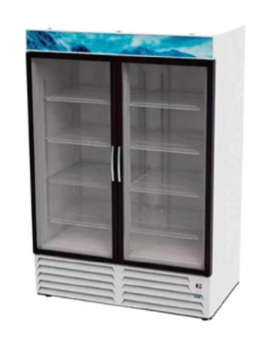 REFRIGERADOR VERTICAL, 2 PUERTAS DE CRISTAL, 48 PIES, R-290, MERCHANDISER LINE MOD ARMD-47-SD HC