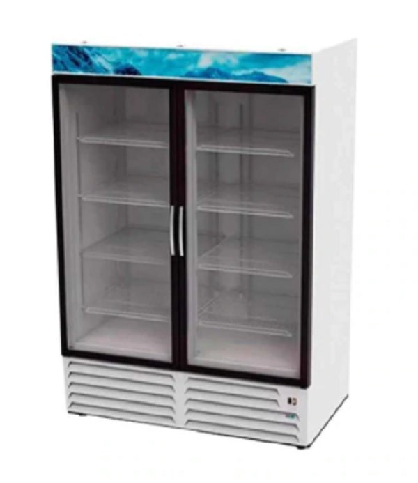 REFRIGERADOR VERTICAL, 2 PUERTAS CRISTAL, CON DISPLAY, 49 PIES,R-290, MERCHANDISER MOD ARMD-49 HC