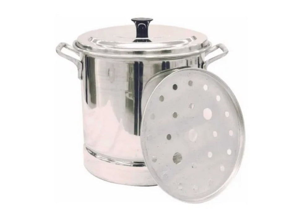 VAPORERA CON TAPA 50 LTS / 40 X 41 CM ALUMINIO TRIPLE FUERTE