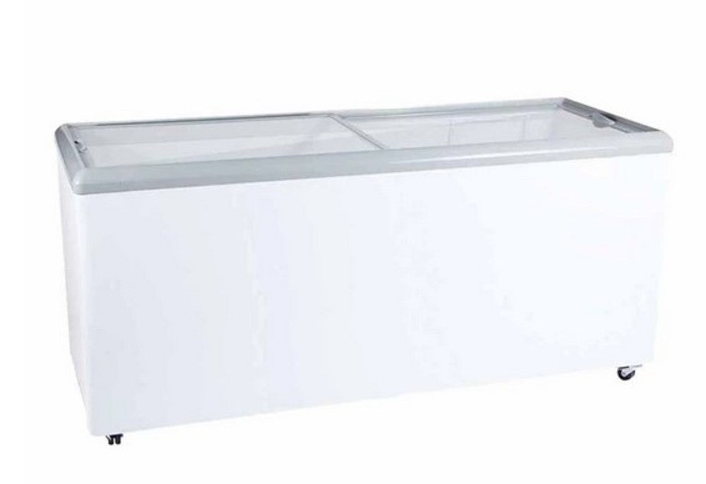 CONGELADOR HORIZONTAL 2 TAPAS CORREDIZAS CRISTAL PLANO 26 PIES