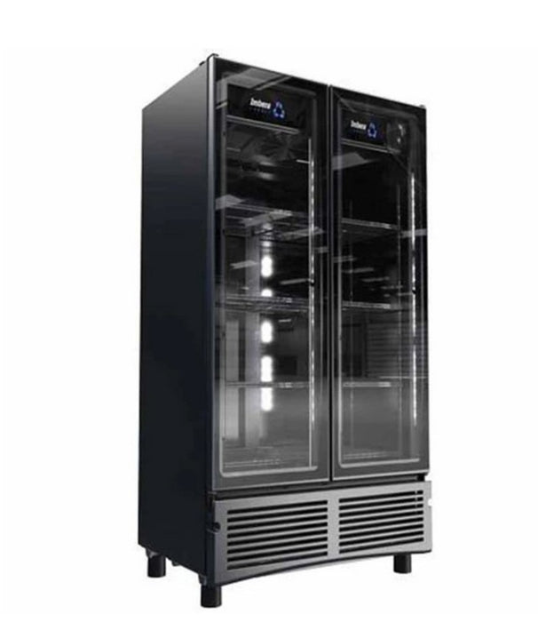 REFRIGERADOR VERTICAL 2 PUERTAS DE CRISTAL 26 PIES COBALT