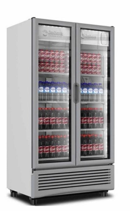 REFRIGERADOR VERTICAL 2 PUERTAS DE CRISTAL 26 PIES CIL