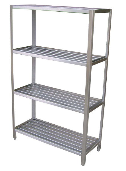 ANAQUEL TIPO MARIMBA ACERO INOX 304 MEDIDAS FRENTE 120 FONDO 45 ALTO 180 cm